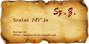 Szalai Zója névjegykártya